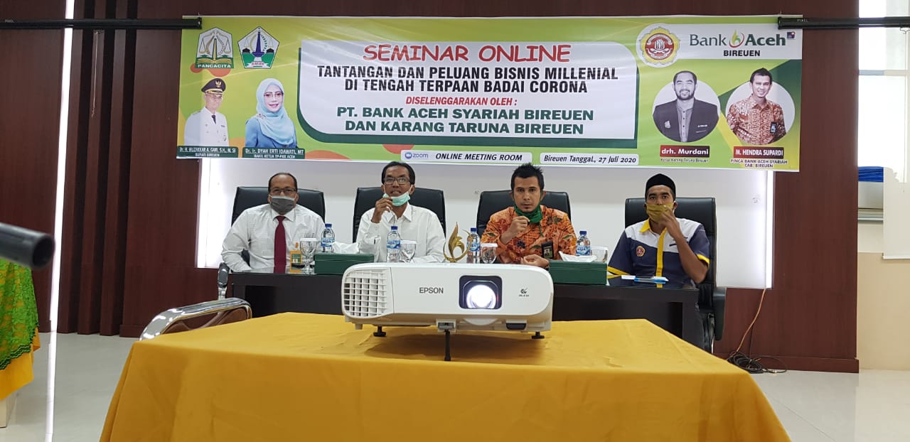 PT. Bank Aceh Syariah Bireuen Gelar Seminar Online