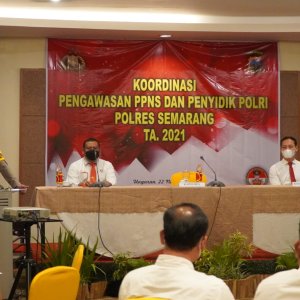 Buka Acara Kordinasi Pengawas PPNS dan Penyidik Polri, Kapolres Semarang Harap Proses Penyidikan Polri Dapat Lebih Profesional
