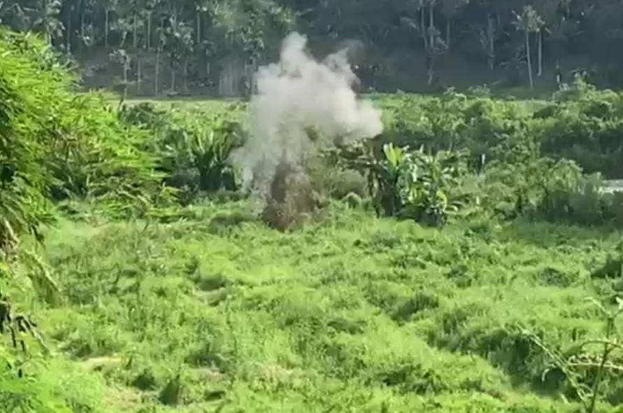 Dua Mortir Diledakan Yang Ditemukan Warga Aceh Tenggara