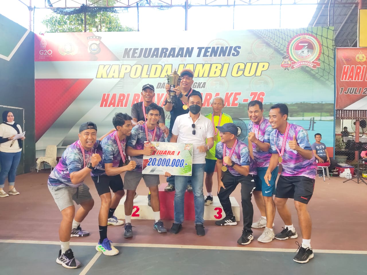 Kejuaraan Tenis Kapolda Cup, dalam Rangka Hari Bhayangkara Ke-76 Resmi di Tutup
