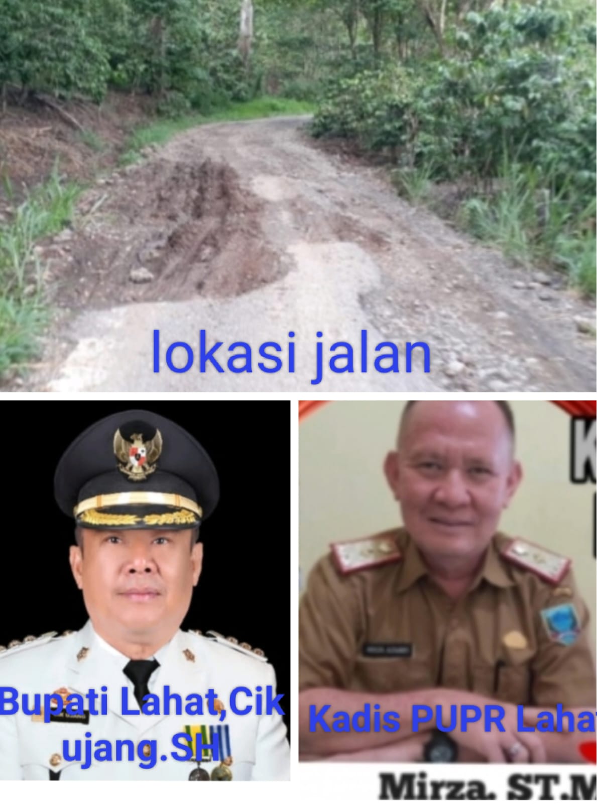 Jalan penghubung Kecamatan Pulau Pinang Menuju Gumay Ulu Akan segera Diperbaiki, "Warga Diminta Kerjasama Nya"