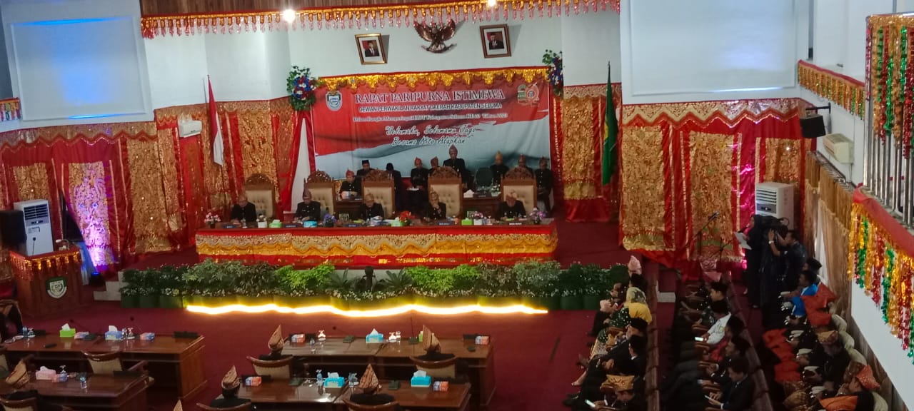 Ketua DPRD Seluma Pimpin Rapat Paripurna Istimewa Dalam Rangka Hut Ke-20 Kabupaten Seluma