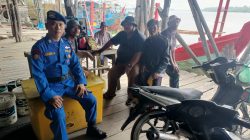 Personel Sat Polairud Polres Tanjung Balai Ajak Warga Turut Menjaga Kondusifitas Kamtibmas