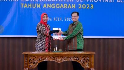 Pj Bupati Nagan Raya Serahkan LKPD Unaudited T.A 2023 ke BPK-RI Perwakilan Aceh